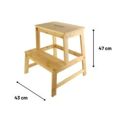 Orange85 Kruk Bamboe Keuken Krukje Opstapkrukje Houtlook -Meubelwinkel 1000085109 0110