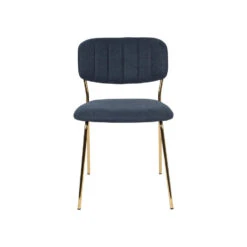 Rein Living Jolien Eetkamerstoel - Goud/Donkerblauw - Set Van 2 -Meubelwinkel 1000087466 0103