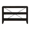 Boekenkast Minneapolis Black 120cm Laag - Mangohout - Zwart - Rechthoekig -Meubelwinkel 1000088672