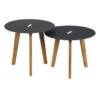 Exotan Bijzettafels Binnen/Buiten - Teak - Antraciet - Set Van 2 -Meubelwinkel 1000088978