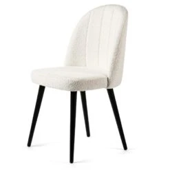 Charlie Eetkamerstoel - Stof - Wit