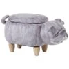 Beliani Dierenhocker PUG - Grijs Fluweel