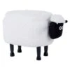 Beliani Dierenhocker SHEEP - Wit Polyester