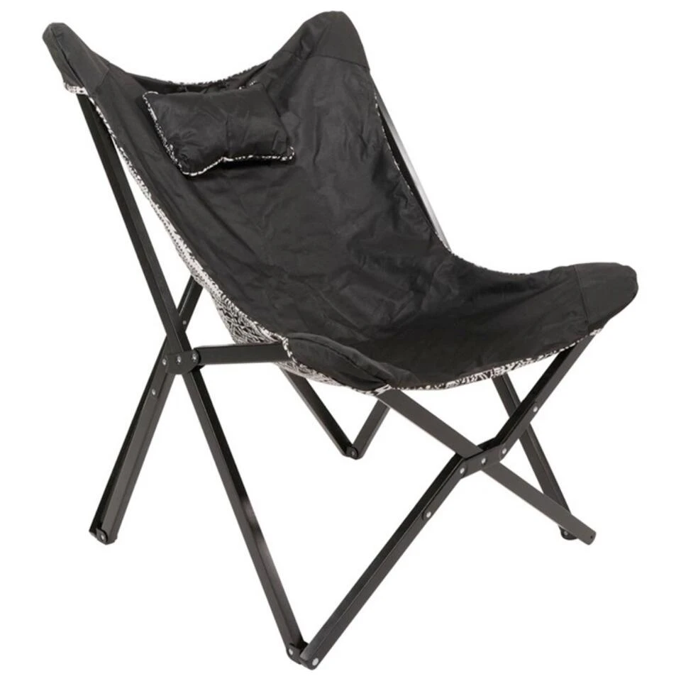 Aztec Vlinderstoel Zwart/wit - Stof - Zwart 6 Aztec Vlinderstoel Zwart/wit - Stof - Zwart - Afbeelding 4