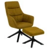 Sohome Draaifauteuil Leopold - Met Voetenbank - Geel -Meubelwinkel 1000094491