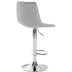 CLP Barkruk Lex Chroom Frame Fluweel Zilverkleurig 8 CLP Barkruk Lex Chroom Frame Fluweel Zilverkleurig -Meubelwinkel 1000095248 0102