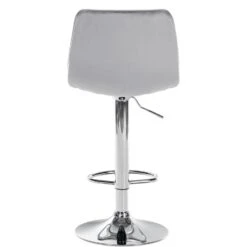 CLP Barkruk Lex Chroom Frame Fluweel Zilverkleurig 9 CLP Barkruk Lex Chroom Frame Fluweel Zilverkleurig -Meubelwinkel 1000095248 0103