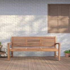 CLP Teakbank Halden 200 Cm -Meubelwinkel 1000095885 0102