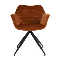 Jaimy Eetkamerstoel Velvet - Stof - Oranje