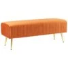 Beliani Hocker PATERSON - Oranje Fluweel 1 Beliani Hocker PATERSON - Oranje Fluweel -Meubelwinkel 1000097765