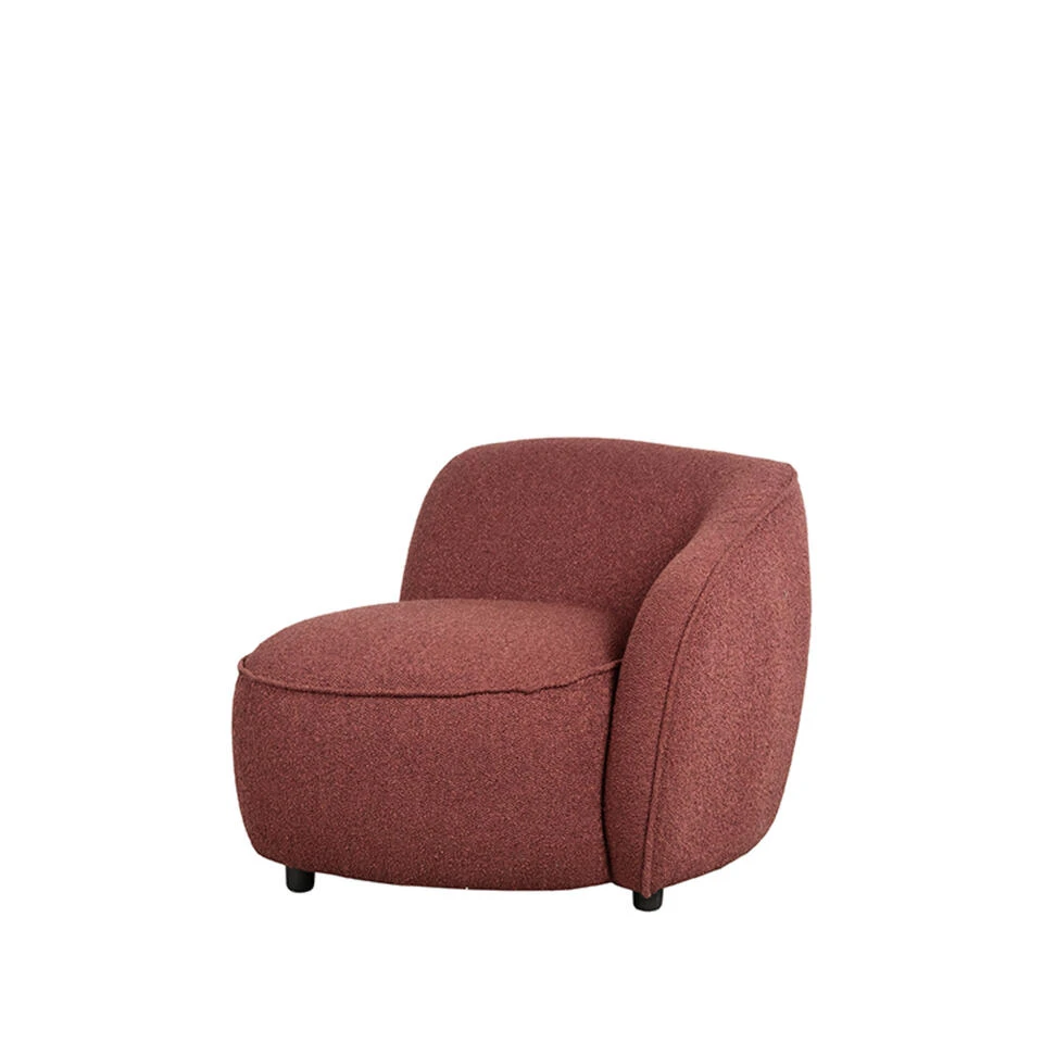 LABEL51 Fauteuil Livo Rechts - Winered - Boucle 4 LABEL51 Fauteuil Livo Rechts - Winered - Boucle - Afbeelding 2
