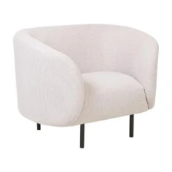 Beliani Fauteuil LOEN - Beige Polyester