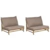 TODI - Fauteuil Set Van 2 - Lichthout/Taupe - Bamboe 2 TODI - Fauteuil Set Van 2 - Lichthout/Taupe - Bamboe -Meubelwinkel 1000103623