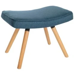 CLP Voetbank Garding Stof Blauw