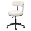 Bureaustoel Met Witte Lussen Met Metalen Basis -Meubelwinkel 1000116240