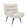 ALVESTA - Fauteuil - Lichtbeige - Stof