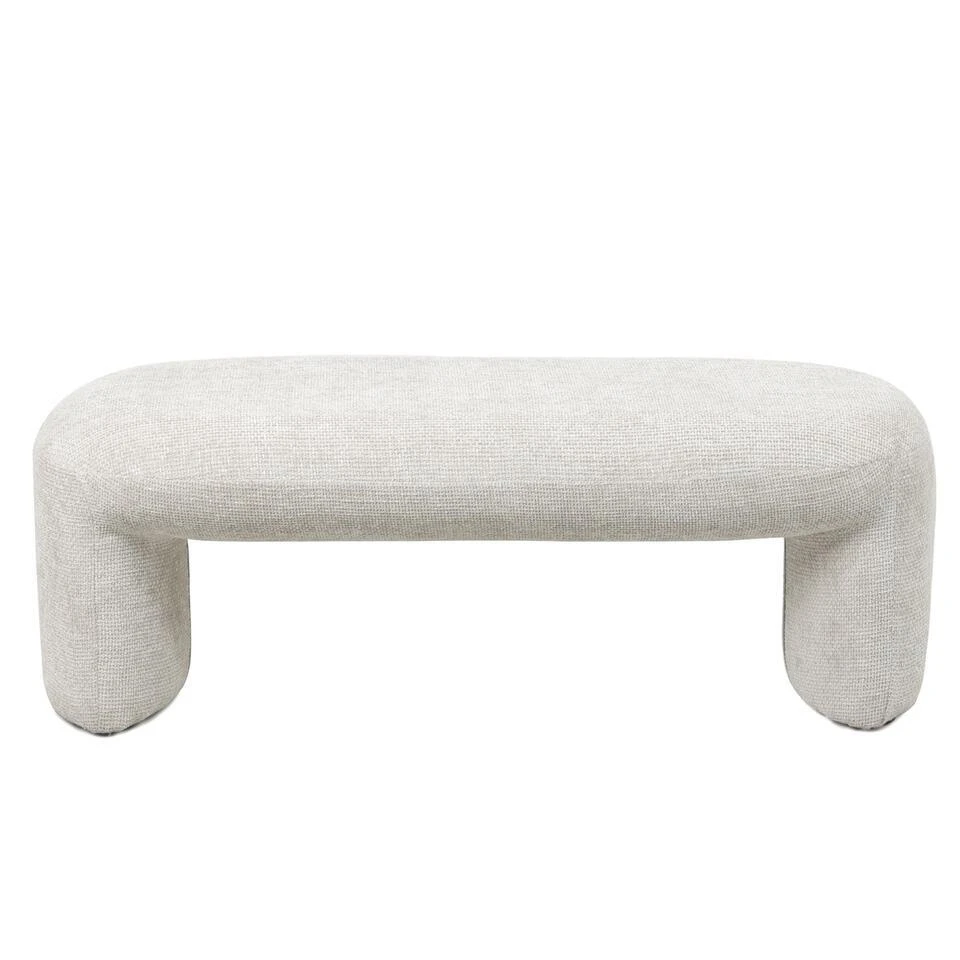 Halbankje Stof Beige - 110x45x40cm - Raven 3 Halbankje Stof Beige - 110x45x40cm - Raven