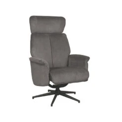 LABEL51 Fauteuil Verdal - Antraciet - Cosmo - 79x77x109 Cm