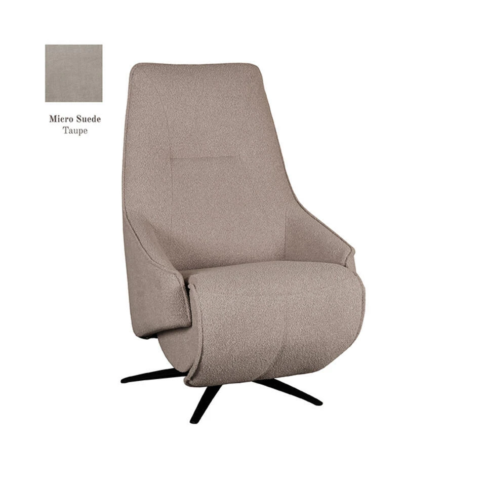 LABEL51 Fauteuil Odense - Taupe - Micro Suede - Elektrisch - 87x68x110 Cm 3 LABEL51 Fauteuil Odense - Taupe - Micro Suede - Elektrisch - 87x68x110 Cm