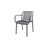 Stripe Stapelbare Tuinstoel - Antraciet -Meubelwinkel 1000132714