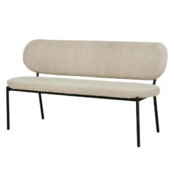 Eetkamerbank Taupe Stof - Diepte 63cm - Zitbreedte 160cm - Maddie