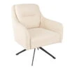 Fauteuil Draaibaar - Stof Beige - 75x70x85cm - Matthias -Meubelwinkel 1000134984