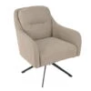 Fauteuil Draaibaar - Stof Taupe - 75x70x85cm - Matthias 2 Fauteuil Draaibaar - Stof Taupe - 75x70x85cm - Matthias -Meubelwinkel 1000134985