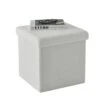 ACAZA Opvouwbare Poef Met Opbergruimte - 37x37x37 Cm - Wit -Meubelwinkel 1000137102