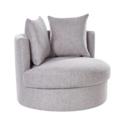 DALBY - Fauteuil - Grijs - Stof