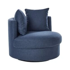 DALBY - Fauteuil - Blauw - Stof