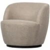 WOOOD Serra Draaifauteuil - Geweven Stof - Zand - 75x70x69 -Meubelwinkel 1000141001