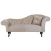LATTES - Chaise Longue - Beige - Rechterzijde - Fluweel 1 LATTES - Chaise Longue - Beige - Rechterzijde - Fluweel -Meubelwinkel 1000142914