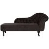 NIMES - Chaise Longue - Bruin - Rechterzijde - Fluweel