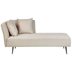RIOM - Chaise Longue - Beige - Linkszijdig - Stof