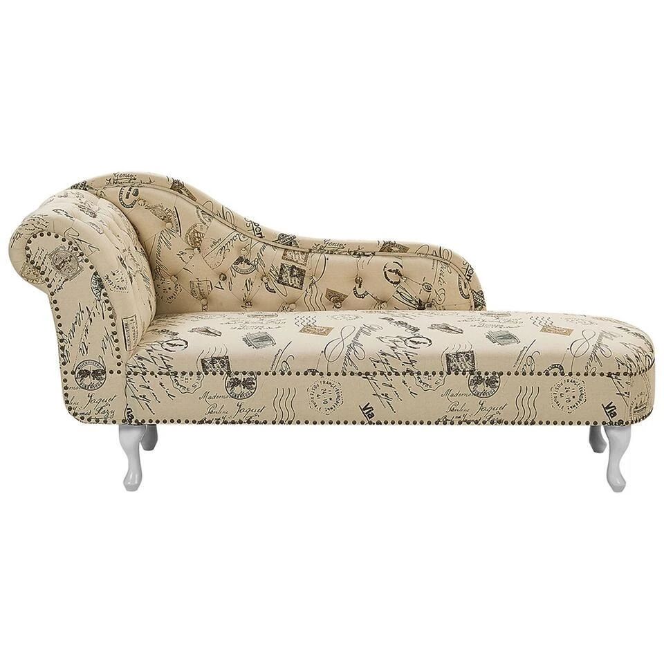 NIMES - Chaise Longue - Beige - Linkerzijde - Polyester 3 NIMES - Chaise Longue - Beige - Linkerzijde - Polyester