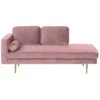 MIRAMAS - Chaise Longue - Roze - Linkerzijde - Fluweel -Meubelwinkel 1000143005