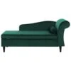 LUIRO - Chaise Longue - Groen - Rechterzijde - Fluweel -Meubelwinkel 1000143008