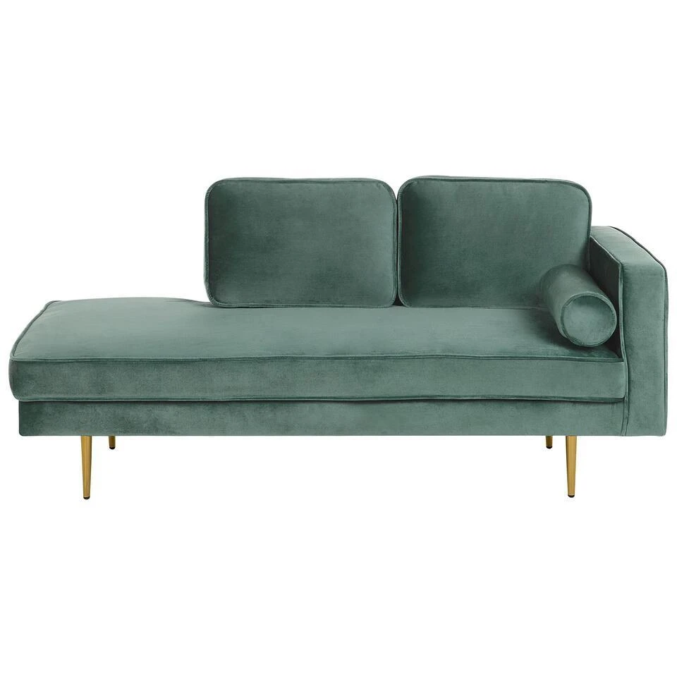 MIRAMAS - Chaise Longue - Groen - Rechterzijde - Fluweel 3 MIRAMAS - Chaise Longue - Groen - Rechterzijde - Fluweel