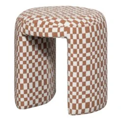 WOOOD Krukje Charlie - Polyester - Ruitjes - Oranje