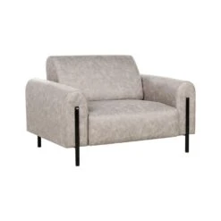 ASKIM - Fauteuil - Grijs - Polyester