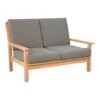 Les - Teak Loungebank Teak 124cm + Kussen -Meubelwinkel 1000155762