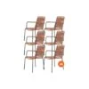 VDG Set Van 6 - Denver Rope Stapelbare Stoel - Terracotta 2 VDG Set Van 6 - Denver Rope Stapelbare Stoel - Terracotta -Meubelwinkel 1000157507