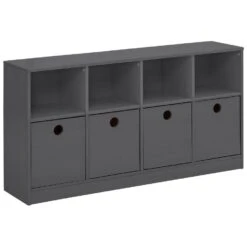 Alpi - Boekenkast Met 4 Laden In Grijs Grenen