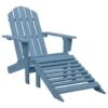 VidaXL - Tuinstoel Adirondack - Blauw - Hout - Met Voetenbank -Meubelwinkel 1000159091