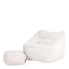Icon Zitzak En Poef Natalia - Fleece Zitzak Fauteuil - Crème -Meubelwinkel 1000161233
