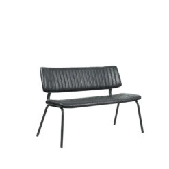 LABEL51 Eetkamerbank Gusto - Zwart - PU-Leder - 120 Cm