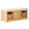 Houten Halbank Met 1 Deur En 2 Opbergvakken Met Beige Fluwelen 1 Houten Halbank Met 1 Deur En 2 Opbergvakken Met Beige Fluwelen -Meubelwinkel 1000166551