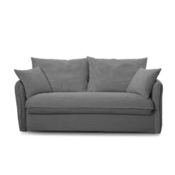 CALICOSY - Slaapbank MIRA - Antraciet Grijs - 90x185x104 Cm