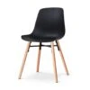 Nolon Nena-Pip Eetkamerstoel Zwart - Kunststof - Houten Poten 2 Nolon Nena-Pip Eetkamerstoel Zwart - Kunststof - Houten Poten -Meubelwinkel 1000168426