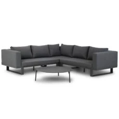 Hoek Loungeset 5 Personen Aluminium/Outdoor Textiel Grijs Lifestyle Garden